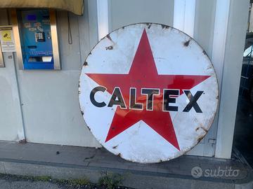 Insegna SMALTATA BIFACC CALTEX  TEL 3387648444