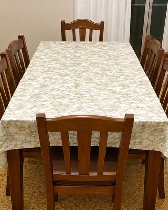 Tavolo da pranzo in legno + 6 sedie coordinate