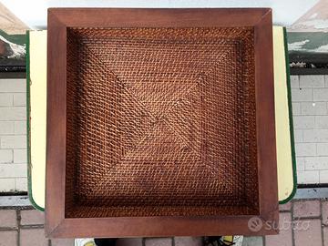 Cestino da tavolo in vimini intrecciati