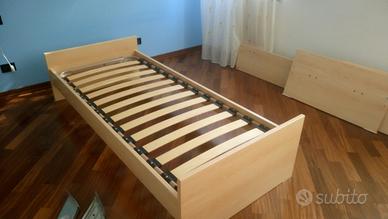 Due letti a doghe con materassi 180x90