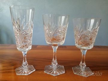 33 bicchieri cristallo boemia