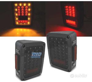FANALI JEEP WRANGLER JK 07-18 A LED FUMÉ