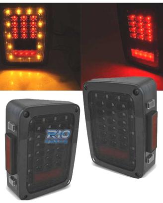 FANALI JEEP WRANGLER JK 07-18 A LED FUMÉ