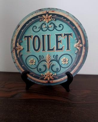 Insegna WC Bagno Toilet in metallo 