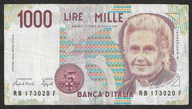Italia - banconota circolata da 1000 Lire 1991