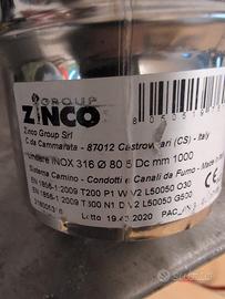 tubo per canna fumaria inox 316