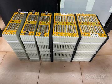 7x Pacco da 4 Celle Litio 3,6v 37ah batteria