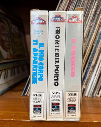 Cofanetto 3 vhs winners Marlon brando vhs