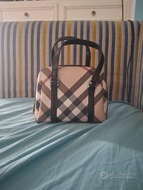 borsa a mano Burberry Nova Check Mini Boston