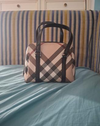 borsa a mano Burberry Nova Check Mini Boston