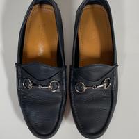 Mocassini Gucci Driver uomo in pelle blu taglia 7