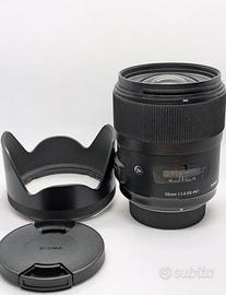 obiettivo sigma per Nikon 35mm f1.4 come nuovo
