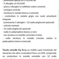 Tavolo consolle allungabile