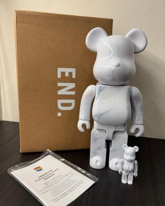 Medicom Bearbrick x END 100% & 400% set Marmo