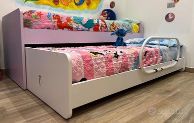 Letto singolo con letto estraibile