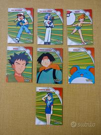 7 carte Pokemon serie HV Topps "Eroi e Furfanti",