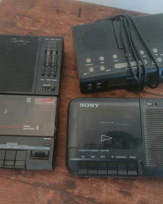 Radio mangiacassette e radiosveglia Philips Sony