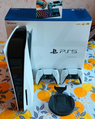 PS5 lettore disco con 2 joystick completa 