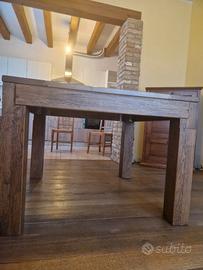 Tavolo quadrato ,in ciliegio massello