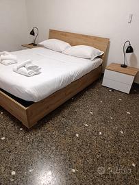 LETTO CON CONTENITORE - COMODINI - ARMADIO