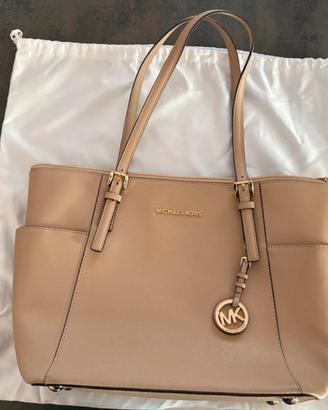 Borsa a spalla Michael Korse colore nude