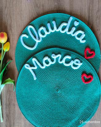 tovaglietta colazione personalizzata fatto a mano