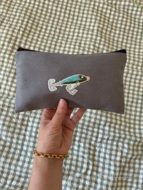 Astuccio grigio amanti della pesca pescare
