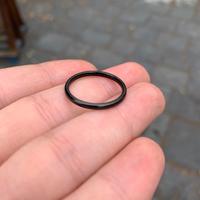 Anello nero sottile misura  18
