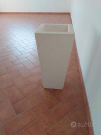 Porta vaso da esterno in resina bianco