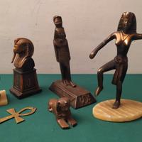 OGGETTI ANTICO EGITTO OTTONE E MARMO