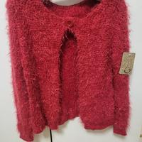 morbido bolero rosso nuovo M