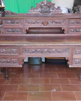 Scrittoio antico fine '800 intarsiato 
