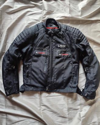 s-tech giubbotto da moto sfoderabile nero da uomo