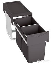 Pattumiera con due cestini