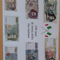 banconote lira incorniciato 