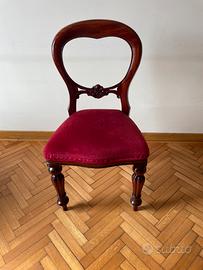 6 sedie in mogano stile inglese