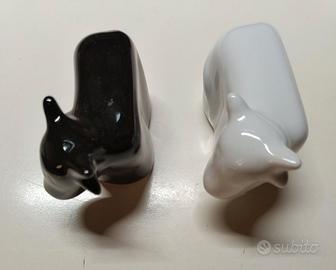 Saliera e pepiera mucca in ceramica
