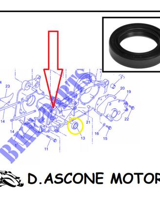 PARAOLIO ALBERO MOTORE XMAX 30X45X5