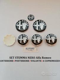Set stemma e coprimozzo nero Giulietta 159 Giulia