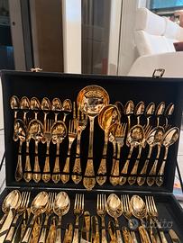 Servizio posate placcate oro 24 KT-Vintage-