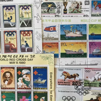 lotto 800 foglietti francobolli diversi differenti