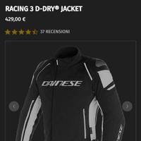 Giacca Dainese RACING 3 D-DRY

taglia 52