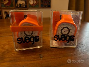 2 orologi svago arancioni nuovi