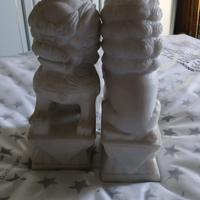 Statuette in marmo cani Fu