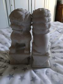 Statuette in marmo cani Fu