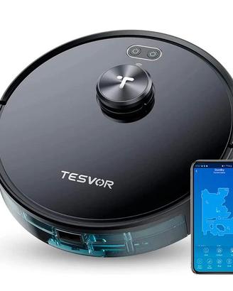 Robot aspirapolvere Tesvor S4, lidar laser e mappe
