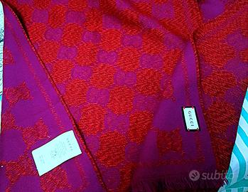 Sciarpa Stola GUCCI Scialle Lana con jacquard GG
