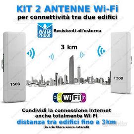 Kit 2 antenne WiFi per link Punto Punto 2,4 GHz