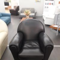 Poltrona in pelle modello Venere colore nero