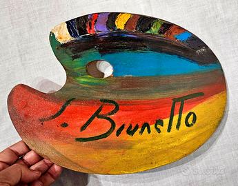 Tavolozza dipinta dal Pittore - "SILVIO BRUNETTO"